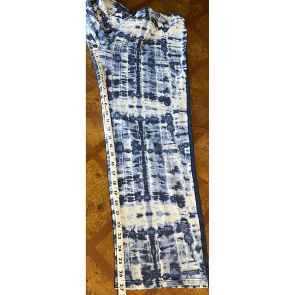 Lucky Brand Pants Women Large XXL Blue White Tie Dye Lightweight Soft Sleepwear - Picture 6 of 7